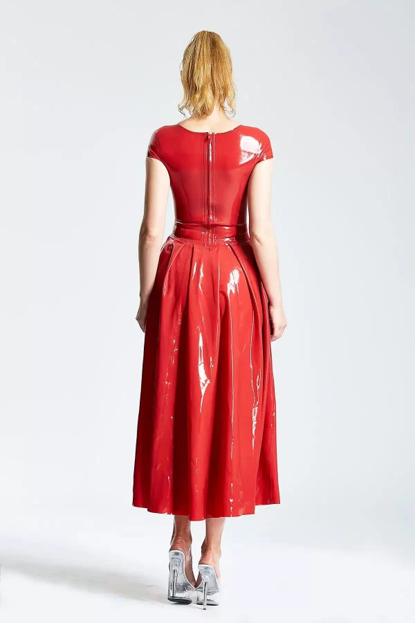 Gúna Páirtí Ballerina-Fad LaTeX U-mhuineál