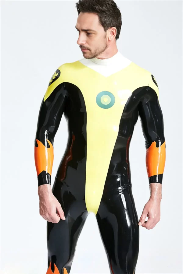 Tuta in lattice da uomo Captain Flame Back Zip
