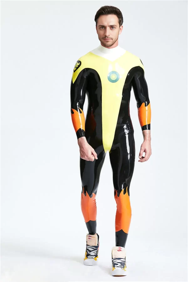 Tuta in lattice da uomo Captain Flame Back Zip
