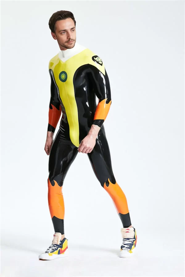 Tuta in lattice da uomo Captain Flame Back Zip