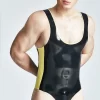 Latex Male Tank Top Gym Suit