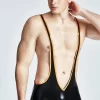 Latex Male High-Cut Gymnastic Leotard