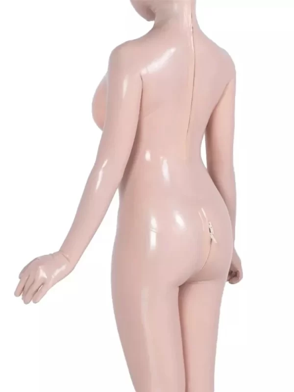 Latex Meat pink Full Catsuit