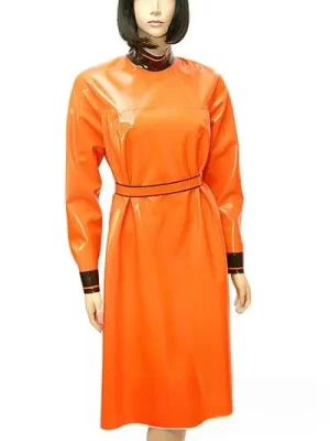 Latex doll dress with latex belt