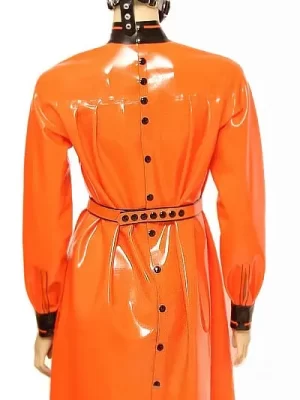 Latex doll dress with latex belt