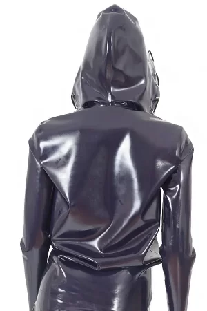 Latex hoodie with kangaroo pocket
