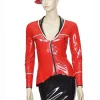 Latex hoodie with kangaroo pocket