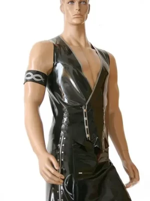 Two rowed latex waistcoat for men