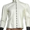 Latex men shirt with contrast stripes and short sleeves