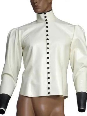 Elegant latex riding blouse for gentlemen