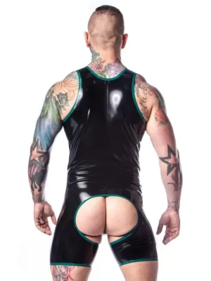Latex Shortie Chaps Suit