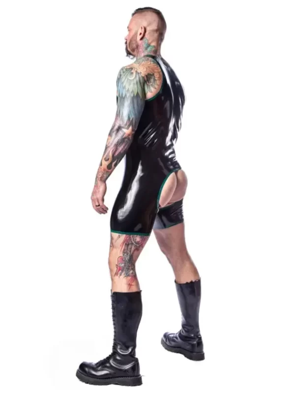 Latex Shortie Chaps Suit