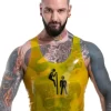Latex uniform shirt with contrast stripes