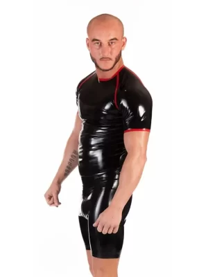 Latex T-Shirt Raglan Sleeves with Trim Detail