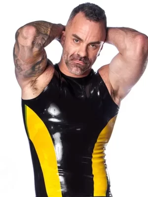 Latex Vortex Sleeveless Top