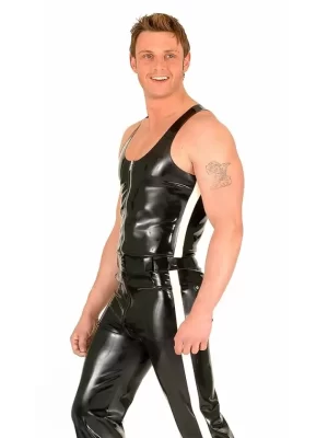 Latex Tank Zip Front