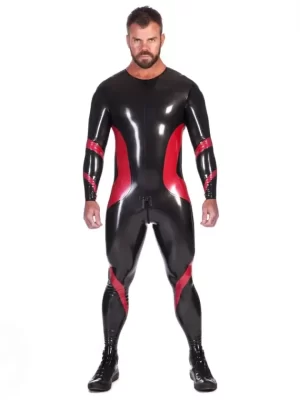 Latex Neck Entry Vortex Catsuit