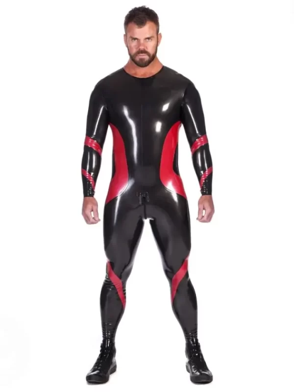 Latex Neck Entry Vortex Catsuit