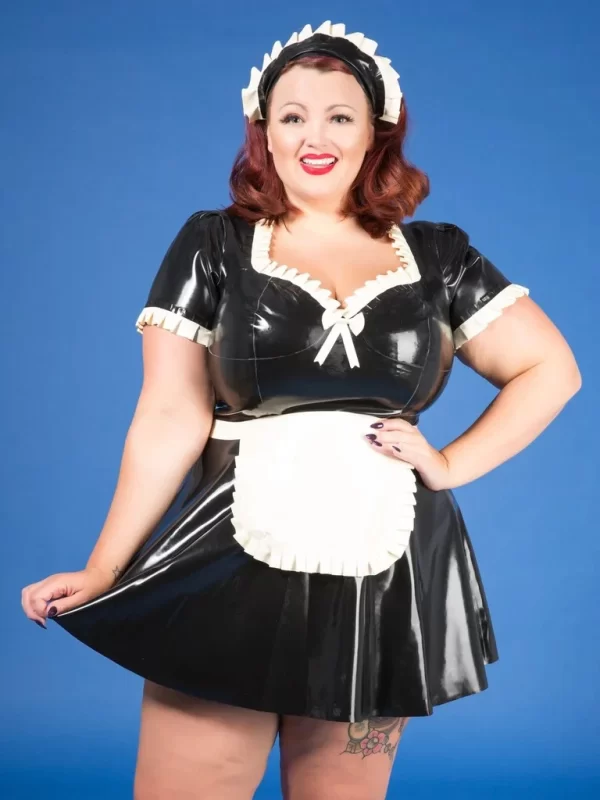 Latex Plus Size Uniform Dress