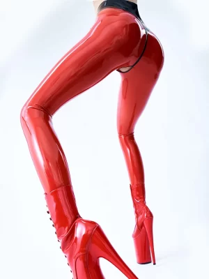 가랑이 오픈 라텍스 레깅스