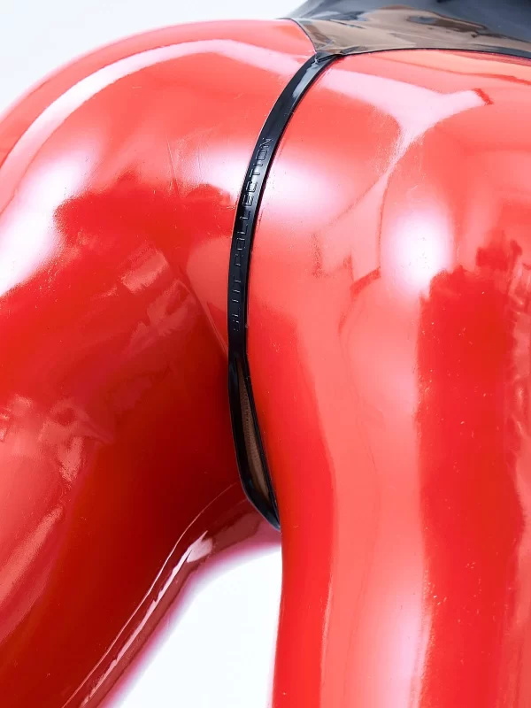 Crotch open latex leggings