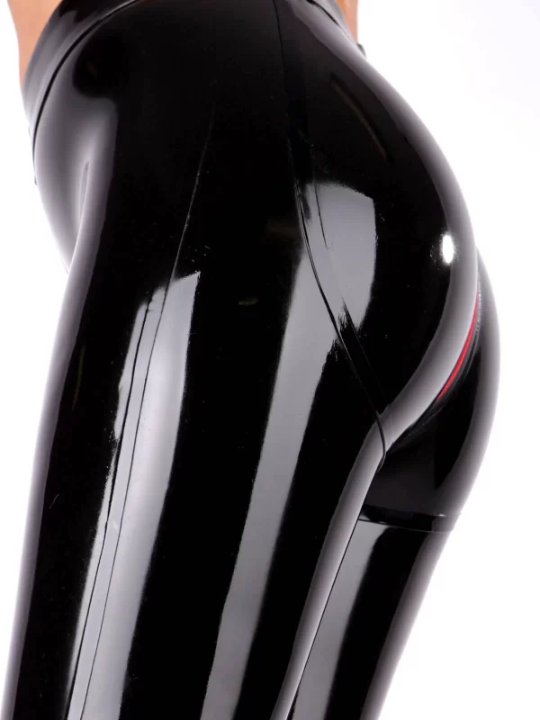 Ladies latex leggings with push up effect