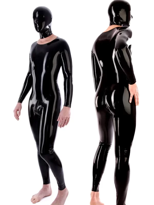 Latex suit with neck entry