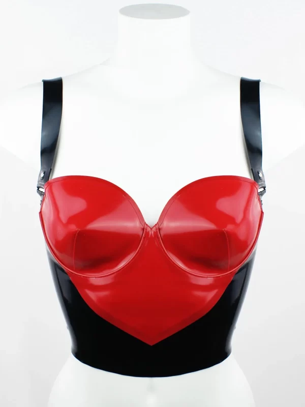 Latex Heartbreaker Heart Shaped Cone Bra
