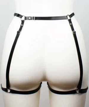 Latex Maya Slim Strapped Heavy Rubber Leg Harness