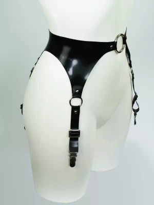 Latex O-Ring Suspender Belt