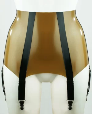 Latex High Waisted Suspender Belt