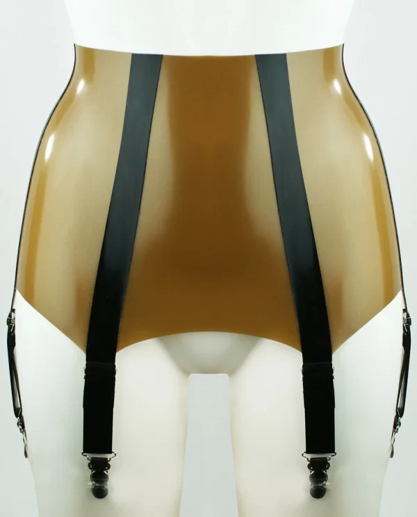 Latex High Waisted Suspender Belt