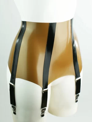 Latex High Waisted Suspender Belt