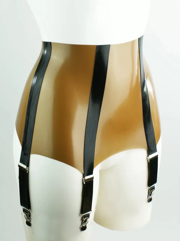 Latex High Waisted Suspender Belt
