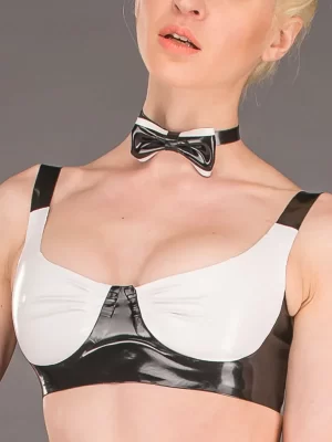 Latex Bow Tie with Piping