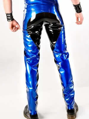 latex Police Pants with 5-Slider Zip