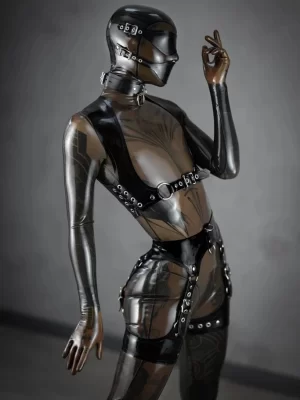 Latex Bondage Shawl Ensemble