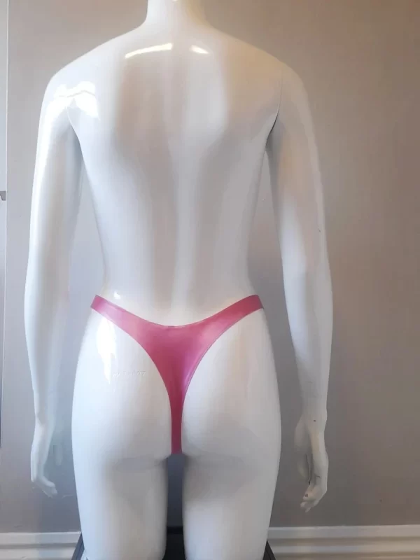 Latex Strap-on O-ring metal-wear Thong with Cut Out Heart