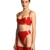 Latex Bra Tansy Burgundy