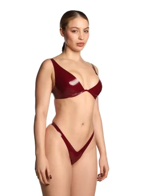 Latex Bra Tansy Burgundy