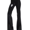 Latex dungarees, loose cut