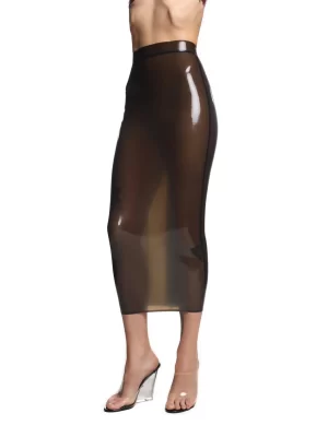 Latex Skirt Amanda Smoky Black