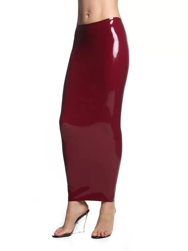 Latex Skirt Sandra Burgundy
