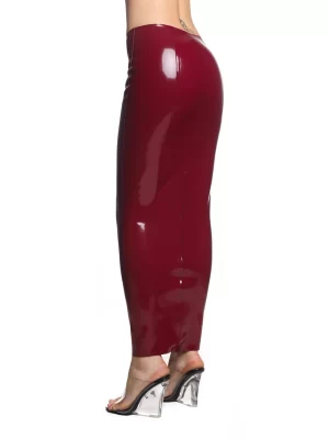 Latex Skirt Sandra Burgundy