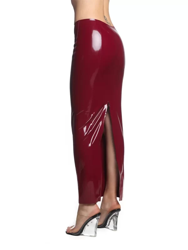 Latex Skirt Sandra Burgundy