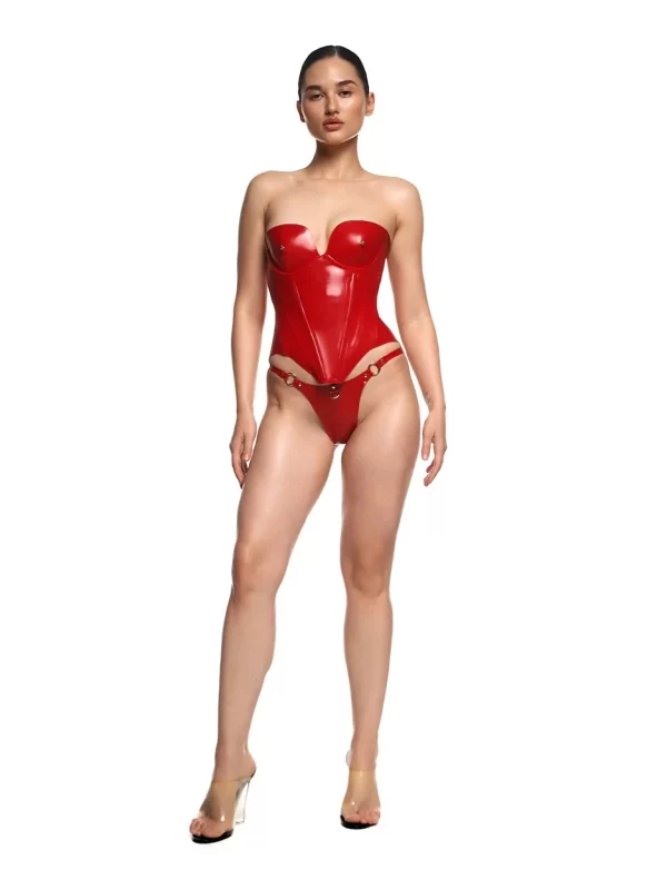 Latex Corset Elysia Red