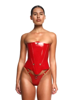 Latex Corset Nessa Red