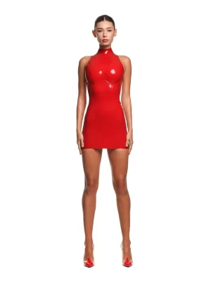 Latex Dress Casey Red