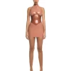 Latex Dress Lyra Dark Beige