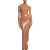 Latex Dress Lyra Dark Beige
